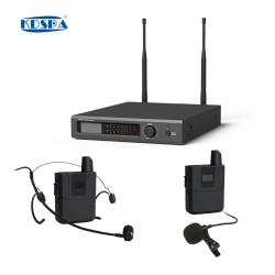 E-U200PL U段一拖二領夾頭戴式無線話筒帶網絡DSP控制